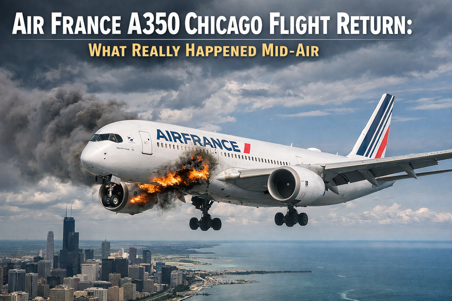 Air France A350 Chicago Flight Return