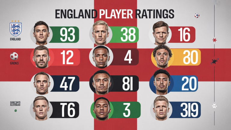 England Player Ratings
