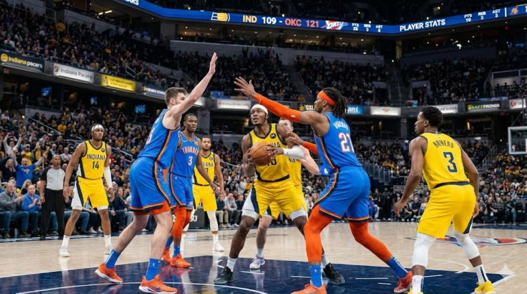Indiana Pacers vs Oklahoma City Thunder Match Player Stats