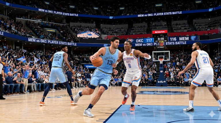 Memphis Grizzlies vs OKC Thunder Match Player Stats