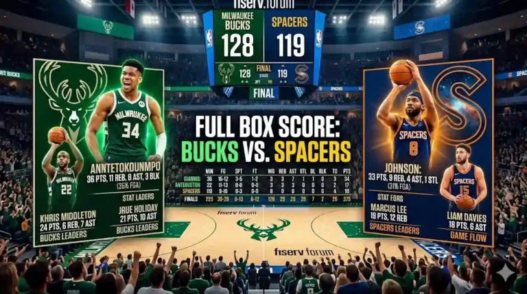 spacers vs milwaukee bucks match player stats