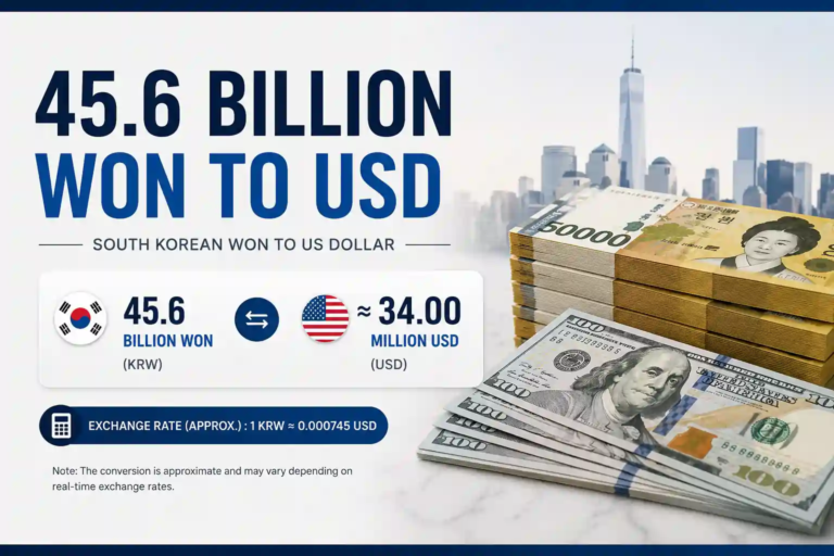 What Is 45.6 Billion Won to USD